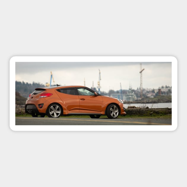 Hyundai Veloster at Esquimalt Lagoon Sticker by graphius